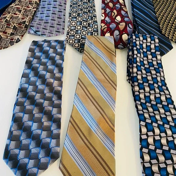 Vintage Silk Tie Bundle Lot Reed Mulberry Platinum Fabio